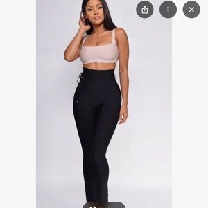 Emprada Hara High Waist Belted Bandage Pants